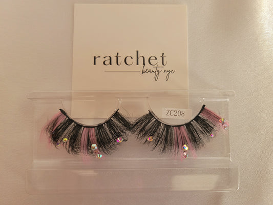Pink Rhinestone Lash